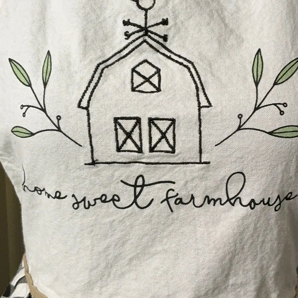 Farmhouse Black and White Apron